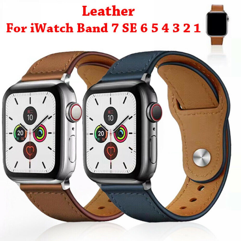 สายนาฬิกาข้อมือหนัง หรูหรา สําหรับ Apple Watch 7 A2475 A2476 A2477 iWatch Series 7 6 SE 40 ม. 44 มม. 41 มม. 45 มม.