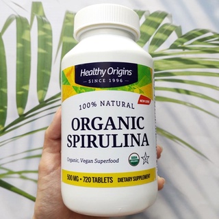 สาหร่ายสไปรูลิน่าออแกนิค Organic Spirulina 500 mg 720 Tablets (Healthy Origins®)