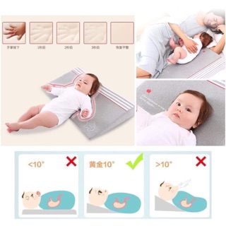 หมอนกันแหวะนม (งานส่งออกญี่ปุ่น)Sleeping pillow for baby แบรนด์ SANDESICA แบรนด์คุณภาพ