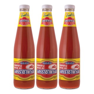 🔥*พร้อมส่ง*🔥 ศรีราชาพานิช ซอสพริกเผ็ดกลาง 570 กรัม x 3 ขวด Siracha Panich Chili 570 g x 3