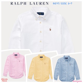 RALPH LAUREN COTTON OXFORD SHIRT ( BOYS SIZE 2-7 YEARS )