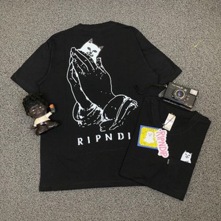 เสื้อยืดพรีเมี่ยม พิมพ์ลาย Ripndip LORD NERMAL สีดํา สีขาว