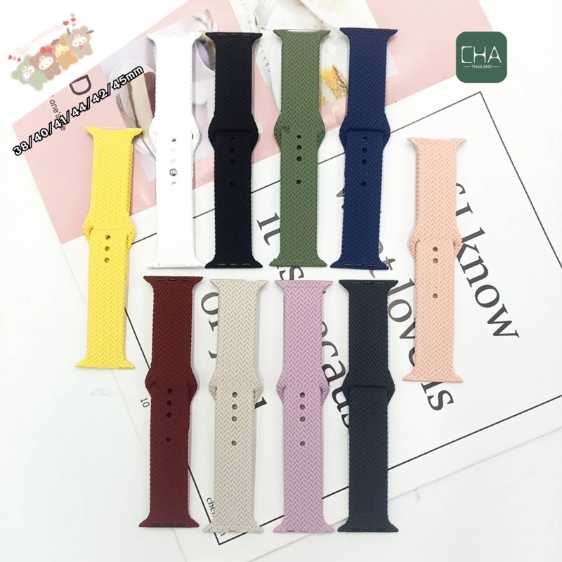 สายยางลายจุด สีใหม่ สาย smart watch 11/10/9/8/ultra/6/5/Se  ขนาด 42/44/45/49/46มม สาย38/40/41มม สาย smart watch