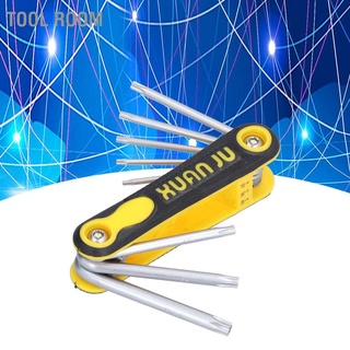 Tool Room 8 in 1 Folding Star Wrench Pocket Portable Combination Key Spanner Set Repair Tools SK‑289