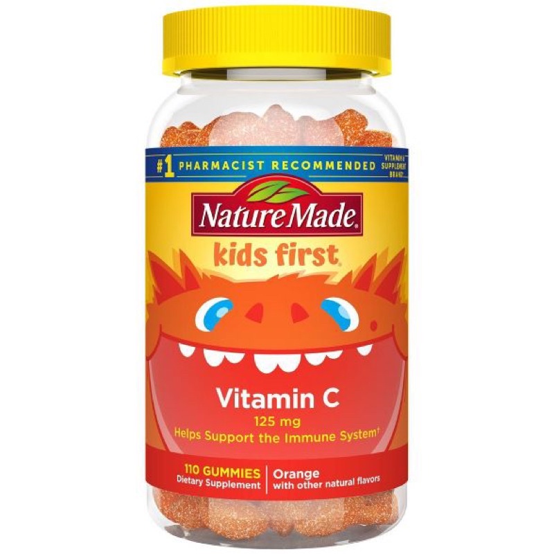 (พร้อมส่ง)🔥เยลลี่วิตามินซีสำหรับเด็ก Nature Made VitaminC จากอเมริกา🇺🇸110เม็ด