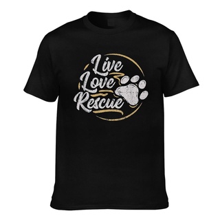 เสื้อยืด พิมพ์ลายกราฟฟิค Live Love Rescue Dog Lover Adopt A Dog Adoption ดีไซน์ใหม่ สําหรับคนรักสุนัขS-5XL