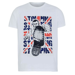 เสื้อยืด ลาย Stomping Skinhead สีขาว