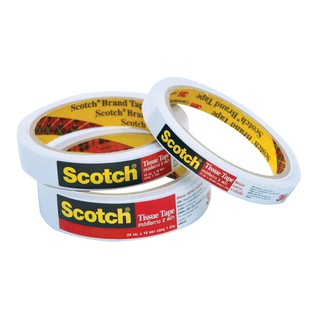 SCOTCH 3M #777 Tissue Tape แกน 3 นิ้ว เทปเยื่อกาว เทปกาวสองหน้า