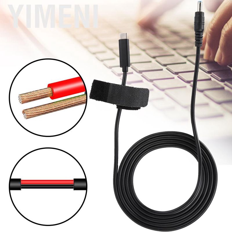 yimeni ashata ac อะแดปเตอร์สายเคเบิ้ล dc plugs 19v 65 w pd induction chip usb to 4 . 5 มม. x 3 . 0 มม. #8