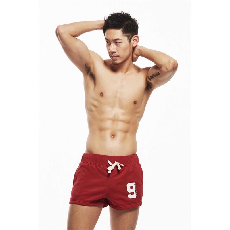 กางเกงขาสั้นผู้ชาย SEOBEAN ผ้าคอตตอน