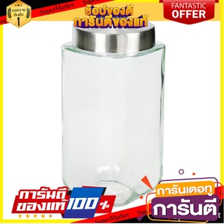 ขวดโหลแก้วเหลี่ยม 1.1 ลิตร ฝาเกลียว SQUARE ขวดโหล GLASS CANISTER SQUARE 1.1L