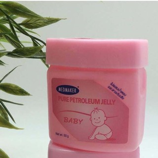 PETROLEUM JELLY  BABY 50 G เมดเมเกอร์ ปิโตรเลียม เบบี้ ปิโตรเลียม เจลลี่ ช่วยปกป้องผิวลูกน้อยจากผื่นคัน