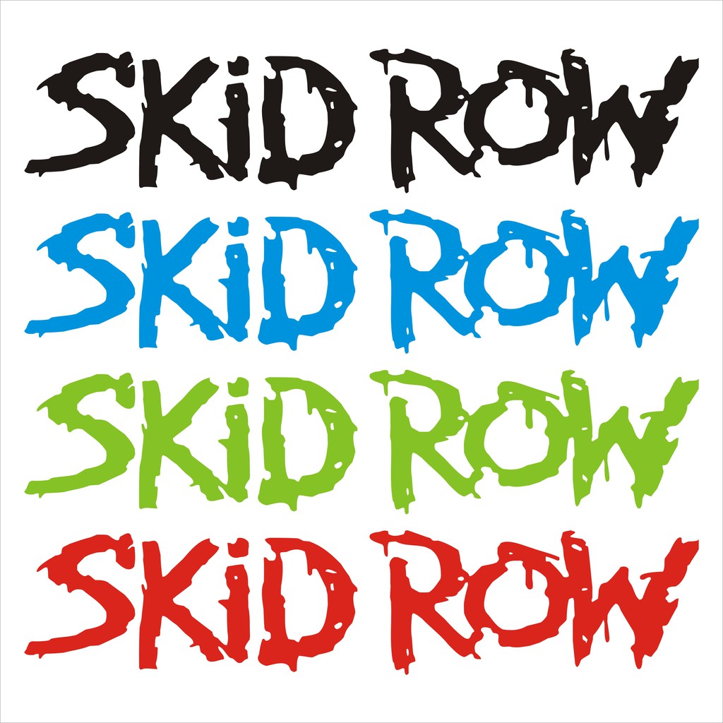 SKID ROW สติกเกอร์ pvc กันน้ำ ขนาด 4.3x20 cm ราคา 19 บาท
