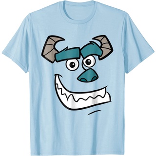 เสื้อยืดวินเทจ100%cotton เสื้อ ยืด ผ้า มัด ย้อม Disney Monsters Inc. Sulley Face Halloween Graphic T-Shirt men เสื้อ ยืด