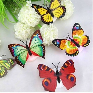 Butterfly Light Butterfly Fluorescent ผีเสื้อเรืองแสง โคมไฟ LED ผีเสื้อสำหรับตกแต่งบ้าน ตกแต่งผนังห้องนอน