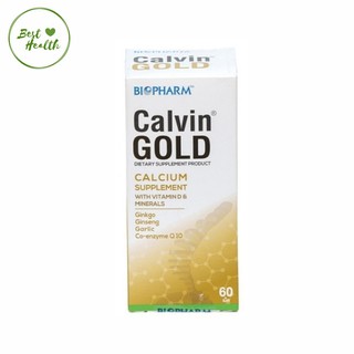 Calvin Gold Biopharm แคลเซียมผสมวิตามิน และแร่ธาตุ แคลวิ่น โกลด์ 60 เม็ด