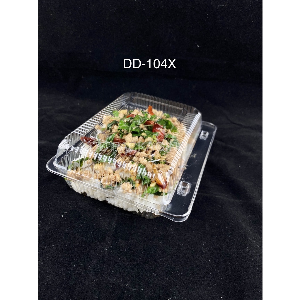 DD กล่องใสOPS DD-104Xแบบล๊อคไฮโซ (2000ใบ) บรรจุภัณฑ์เบเกอรี่ที่ใส่อาหารและเครื่องดื่ม กล่องข้าวแบบล๊อค(ยกลัง)