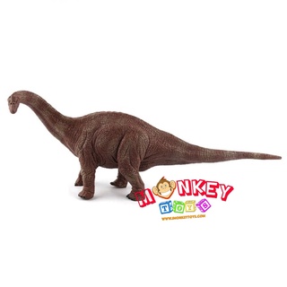 Monkey Toys - โมเดลไดโนเสาร์ Brontosaurus น้ำตาล ขนาด 33.00 CM (จากหาดใหญ่)