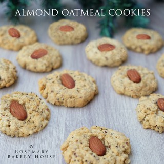 🍪 🌾🌰ALMOND OATMEAL COOKIES 🎅 🎄คุ้กกี้อัลมอนด์ข้าวโอ๊ต - CKH (ขั้นต่ำ25 ชิ้น) #ของขวัญปีใหม่ #คุ้กกี้เพื่อสุขภาพ