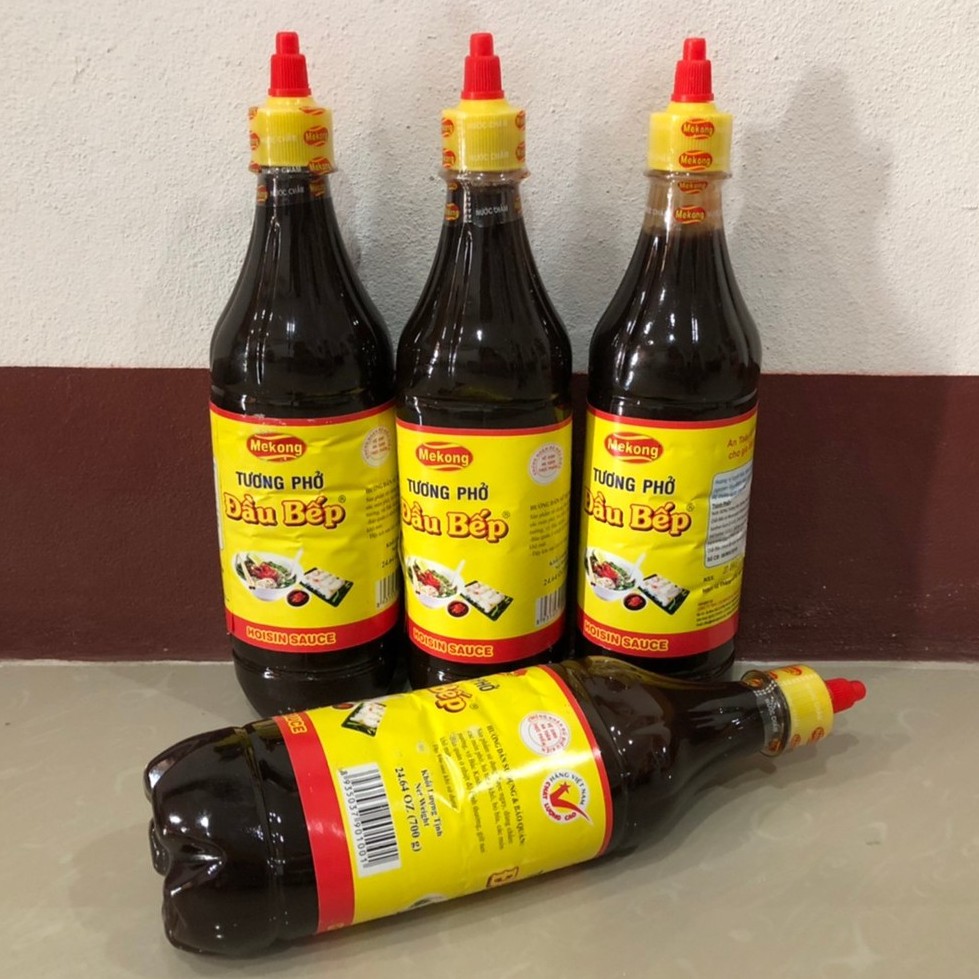 ฮอยซินซอส (Hoisin Sauce) (สำหรับใส่ผัดหรือเฝอ(ก๋วยเตี๋ยว)/เป็นน้ำจิ้มแหนมเนือง) ปริมาตร 700 กรัม (นำ