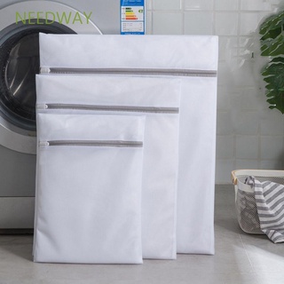 NEEDWAY Dense Mesh Washing Bag Qualified Laundry Basket Laundry Bag Polyester For  Washing Clothes Durable With Zipper Clothes Bags