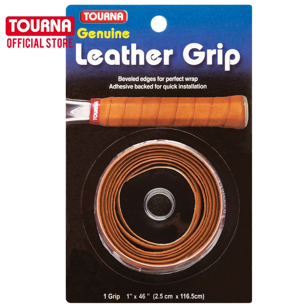 TOURNA LEATHER GRIP Replacement grip กริปหนังแท้. ใช้แทนกริปเดิม ไม้เทนนิส กริปไม้แบดมินตัน 1 grip