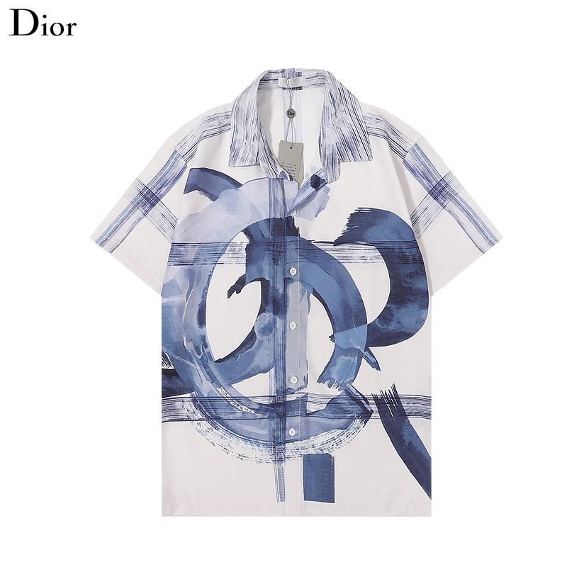 พร้อมส่ง ใหม่ Di----เสื้อโปโล แขนสั้น พิมพ์ลาย สําหรับผู้ชาย และผู้หญิง