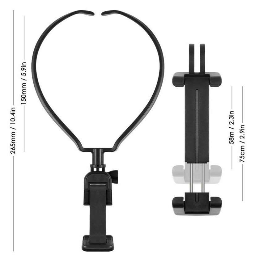 คล้องคอ Gopro และ มือถือ ขายึดคล้องคอ สำหรับ Gopro / Insta360 / DJI / Sjcam Hanging Neck Phone Stand Mount Necklace