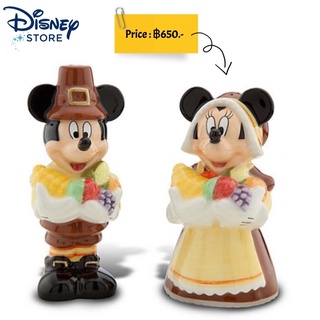 ขวดใส่เกลือ พริกไทย มิกกี้ มินนี่ Mickey Mouse &amp; Minnie Mouse as Thanksgiving pilgrims salt &amp; pepper shaker set