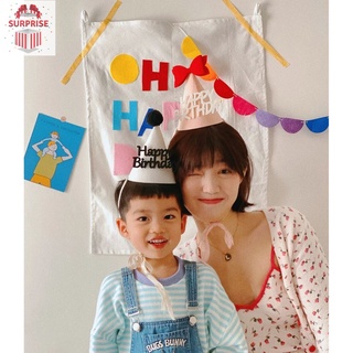 หมวกวันเกิด หมวกปาร์ตี้ happpy birthday มี 19 สี ให้เลือก พร้อมส่งในไทย SUR