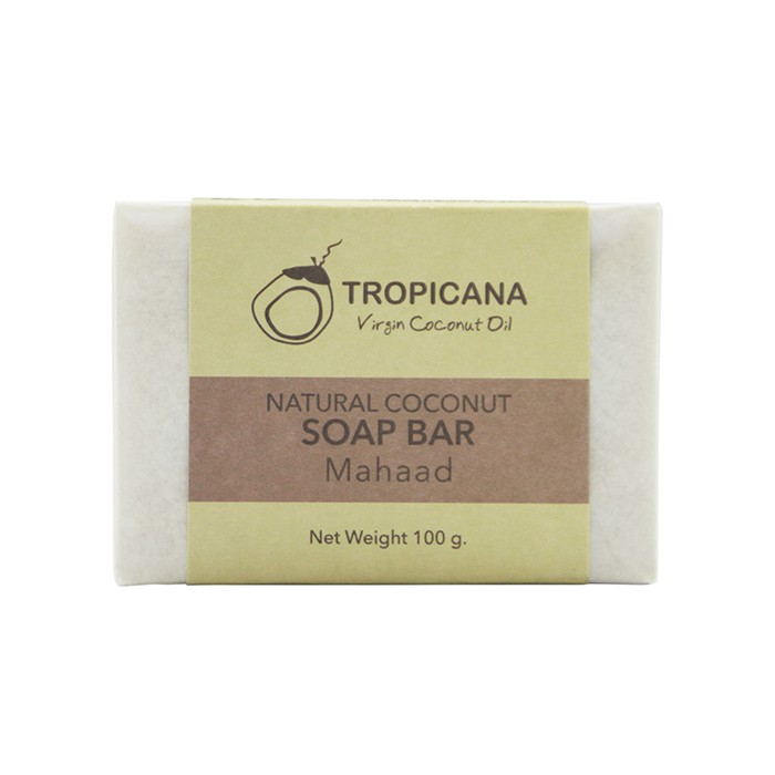 Tropicana | ทรอปิคานา สบู่ก้อนน้ำมันมะพร้าว เพื่อผิวเนียนนุ่ม ชุ่มชื้น กลิ่น MAHAAD 100 G