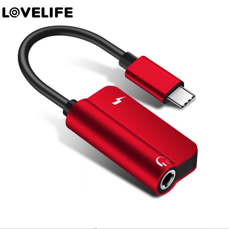 2 in 1 แจ็คแปลงเสียง USB C เป็น 3.5 มม. type C แจ็คชาร์จ / USB C เป็น 3.5 มม. สายอะแดปเตอร์แจ็คหูฟัง เข้ากันได้กับอุปกรณ์ USB C
