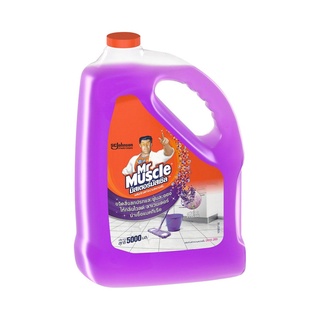 น้ำยาถูพื้น แกลลอน MR.MUSCLE กลิ่นลาเวนเดอร์ ขนาด 5000 มล. สีม่วง น้ำยาถูพื้น Floor cleaner, gallon MR.MUSCLE, lavender