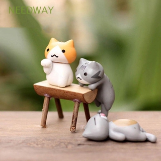 Needway ตุ๊กตาแมวขี้เกียจขนาดเล็กสําหรับตกแต่งสวน