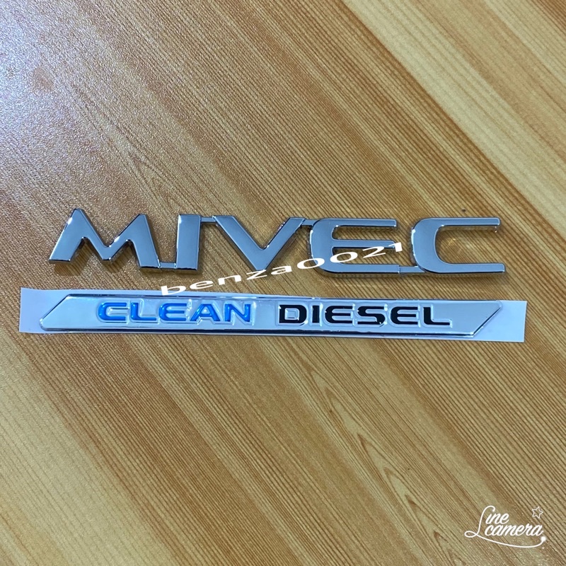 โลโก้ MIVEC CLEAN DIESEL ติดท้าย ไททัน ชุด 2 ชิ้น