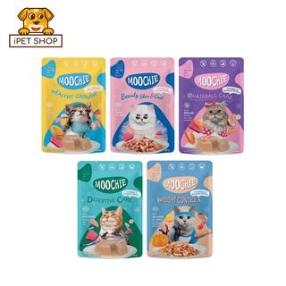 5 แถม 1 Moochie Cat Food Pouch มูชี่ เพาซ์ อาหารเปียกแมว 70g*6 ซอง