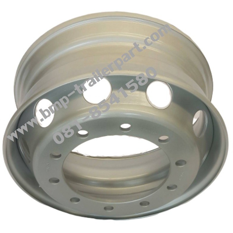 กะทะล้อยางเรเดียลรถบรรทุก 8.25/22.5 10 รูน็อตหน้าแปลนหนา 16 มิล ศูนย์เที่ยงใส่ล้อหน้า - ล้อหลัง