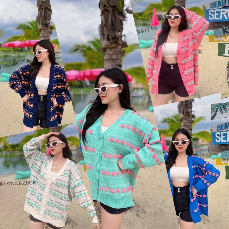 SpinnyHouse เสื้อคลุม ทรงOVERSIZE น่ารักมากรุ่นนี้ ใส่คลุมกันแดดกันลม!!! ใส่คู่กับสายเดี่ยว รุ่น สวนส้ม