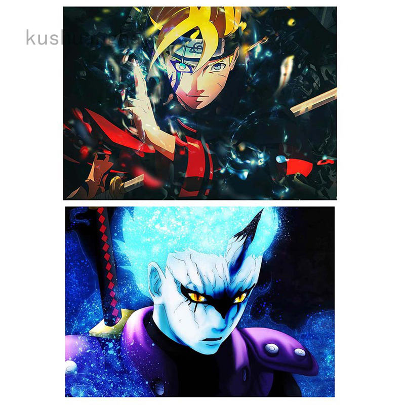 โปสเตอร์สติกเกอร์ติดผนัง ลายอนิเมะ Kushuanghay Uzumaki Naruto