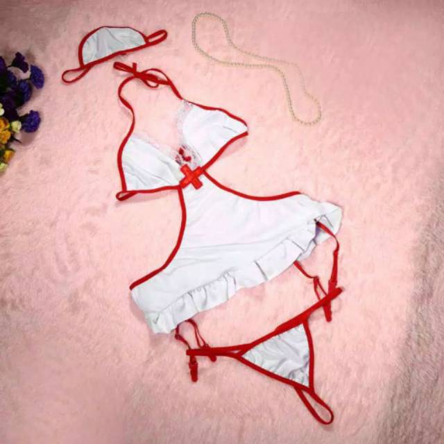 Dhs ชุดนอน ชุดชั้นใน ชุดคอสเพลย์พยาบาล เซ็กซี่ สําหรับหมอ หมอ