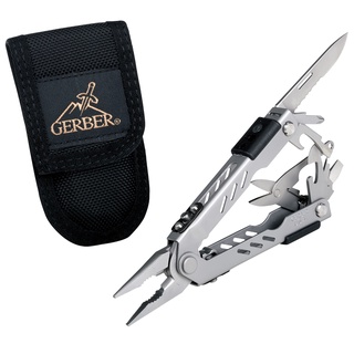 ชุดเครื่องมืออเนกประสงค์ Gerber MP400 Compact Sport Multi-Plier, Stainless [45500] 11 Tools w/ Sheath ของแท้ USA Import