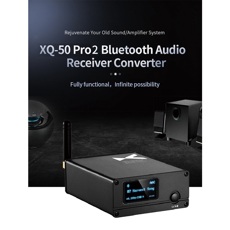 XDUOO XQ50 pro2 ES9018K2M USB DAC Buletooth 5.0 เครื่องรับสัญญาณเสียง Converter รองรับ AptX/SBC/AAC 