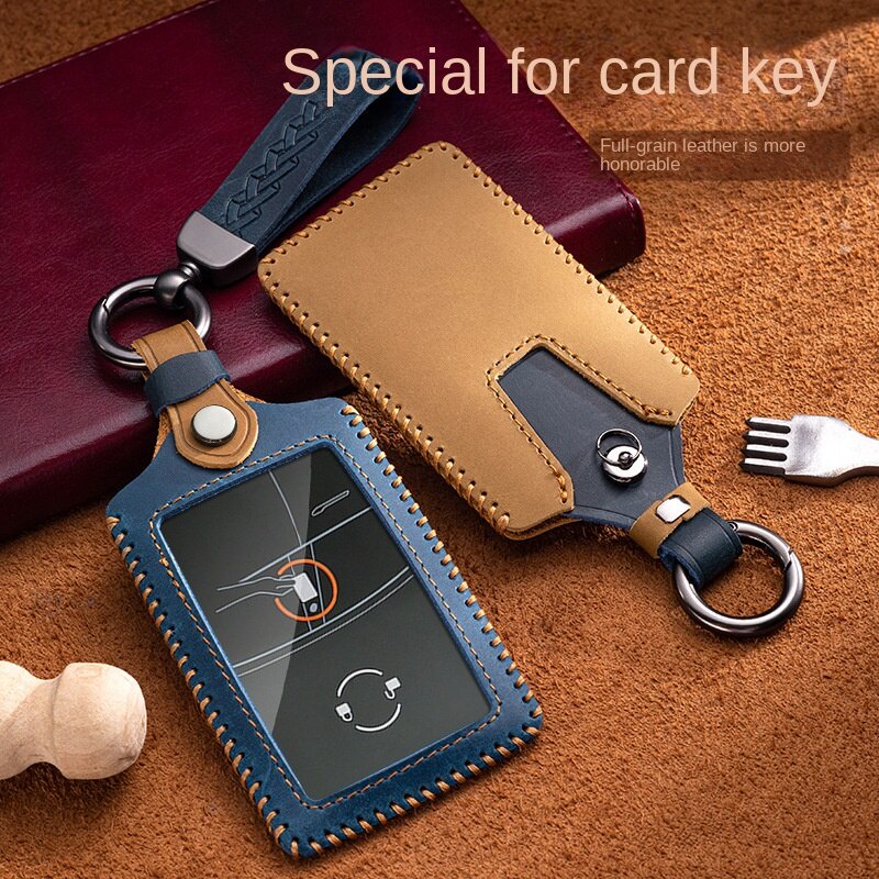 Car Smart Key Cover Case Keyring Protective Shell for Honda Integra Tesla Moderl3 Hongqi Xpeng Card 