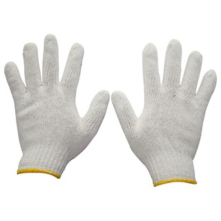 ถุงมือทอ DONGYANG #5 5โหล สีขาว WOVEN GLOVES #5 WHITE GENERAL THICK WOVEN