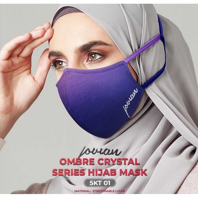 Jovian Ombre Crystal Series หน้ากากฮิญาบ สําหรับคลุมใบหน้า