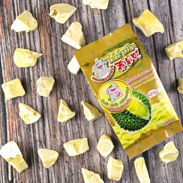 ทุเรียน ฟรีซดราย Durian Freeze Dried ผลไม้อบแห้ง เกรดส่งออก อร่อยที่สุด อร่อยง่ายๆ ส่งตรงถึงบ้านคุณ