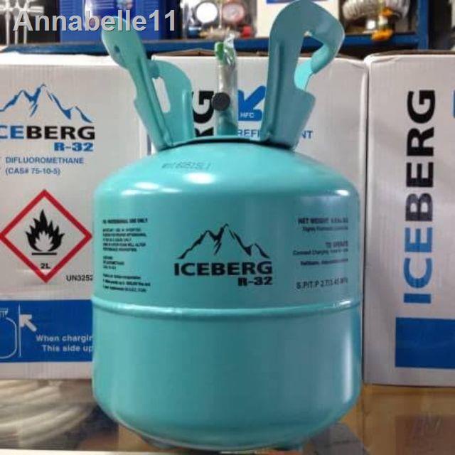 จัดส่งที่รวดเร็วของขวัญ◘✖ราคาพิเศษ 🔥 น้ำยา R32 ICEBERG ถัง 3 KG !!