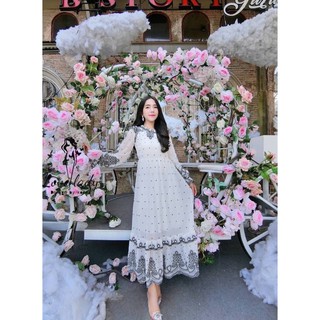 ✅พร้อมส่งS-4XL✅ป้ายLove ladyแม็กซี่เดรสงานปักลายทั้งชุด สวยอลังมากๆ ทรงเจ้าหญิงมากๆ ปักลายแน่นๆงานสวย ดูแพงมากคะ