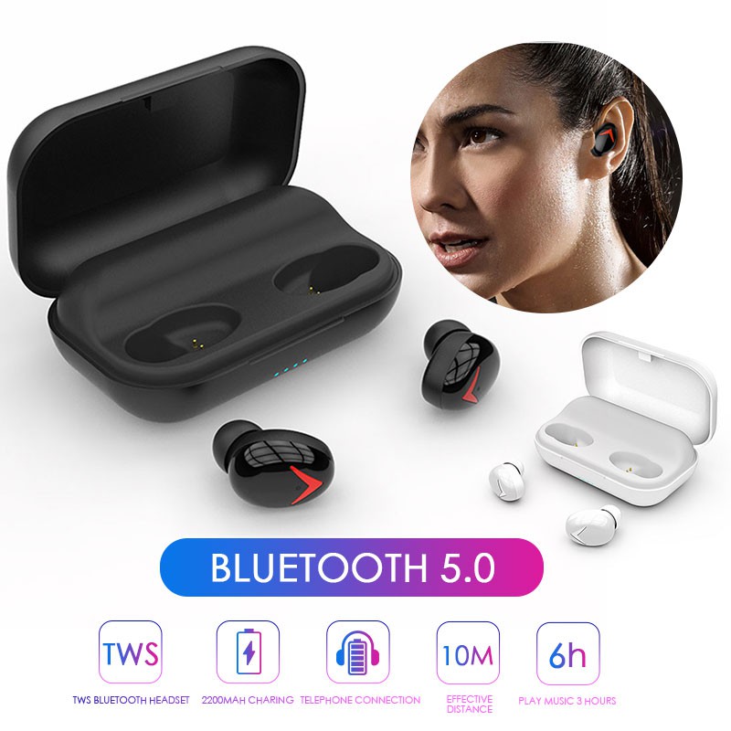 NEW TWS Bluetooth Earphones TWS 2200mAh Touch Control Auto-Pair In-ear ...