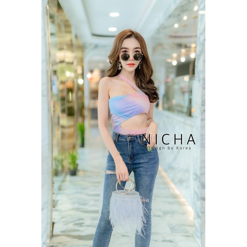 เสื้อบอดี้สูท เปิดไหลา เว้าเอว โชว์แผ่นหลัง Bodysuit by nicha